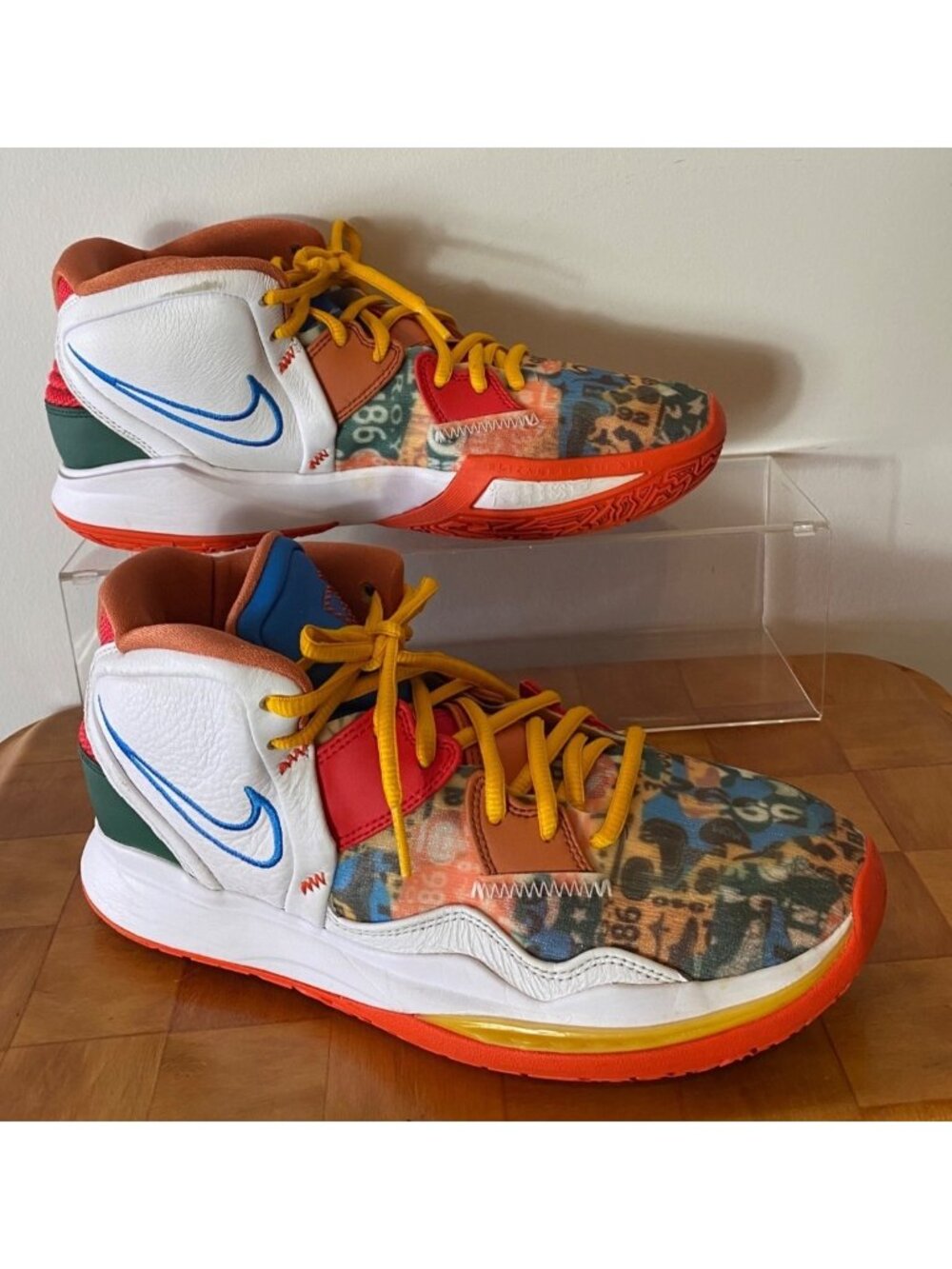 Nike Kyrie 7 Mens Basketball Shoes Multicolor Yellow Laces Size 10 US CZ0204 100